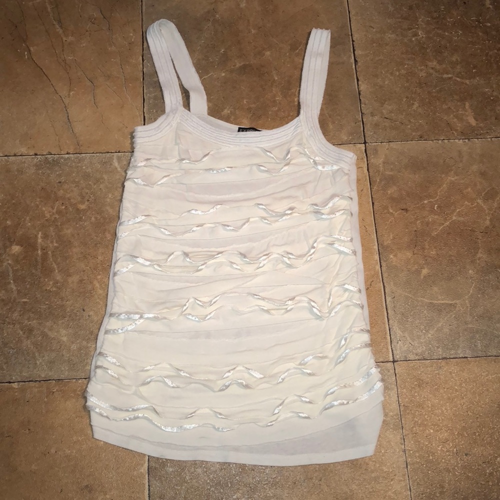Express ruffled tank top
